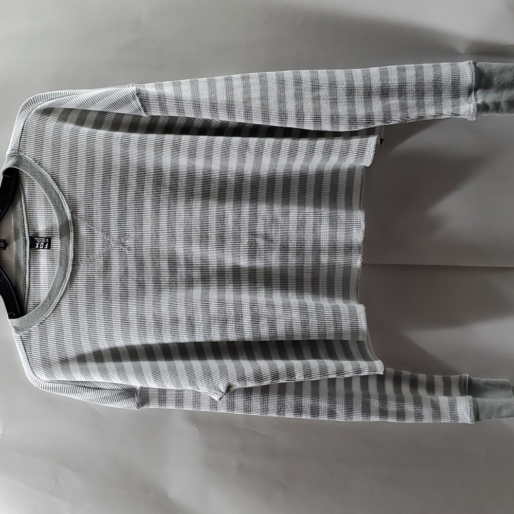 Cotton Long Sleeve Oversized Cropped Pullover Shirt